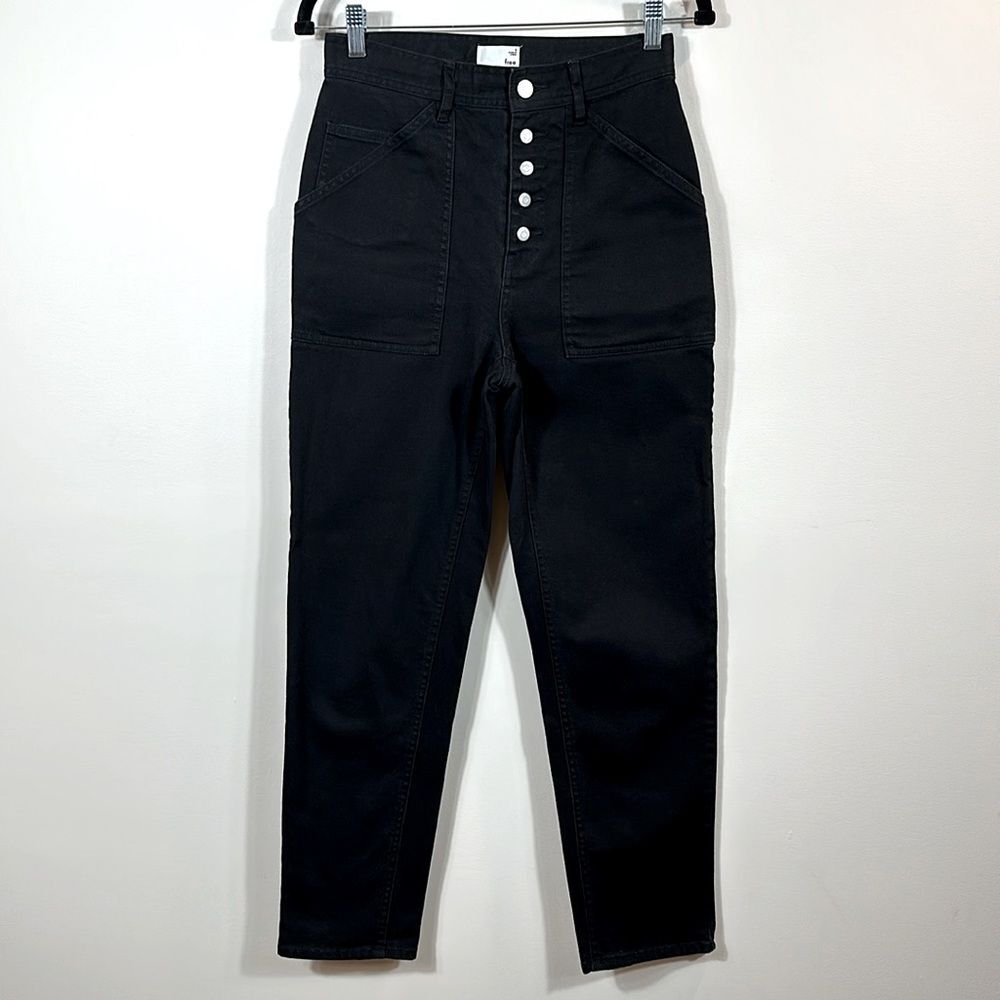 Wilfred Free Aritzia Button Front Black Jeans Women Size 6